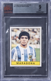 1979-80 Panini Calciatori Stickers #312 Diego Maradona Rookie Card - BVG MINT 9